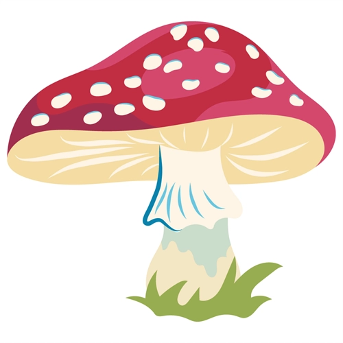Fairyland Theme Mushroom Transparent Sticker